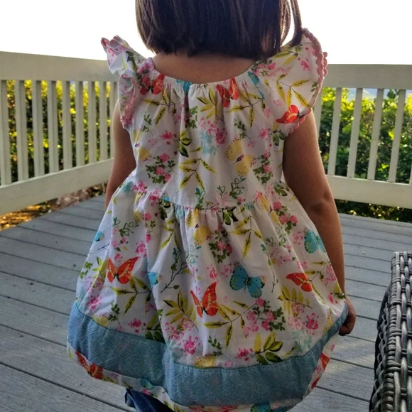 Matilda Jane baby girl toddler butterfly dress sz 4 - Picture 2 of 16